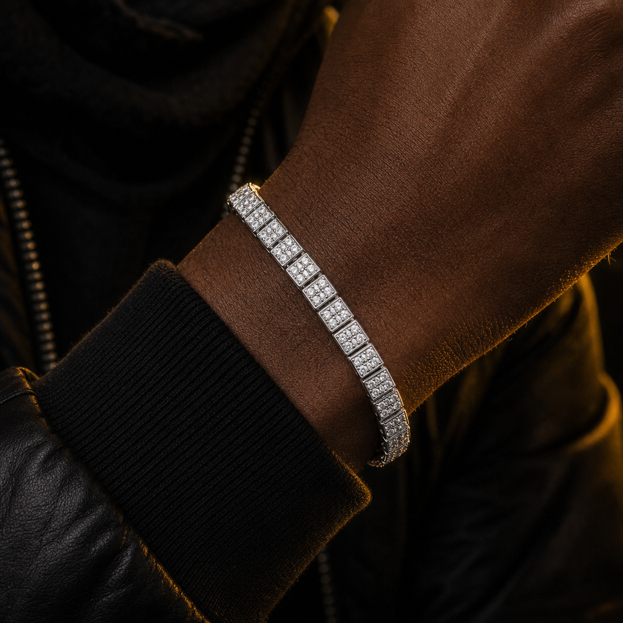 Iced Box Bracelet lifestyle worn product shot
