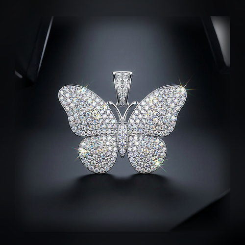 Iced Butterfly Pendant - lifestyle