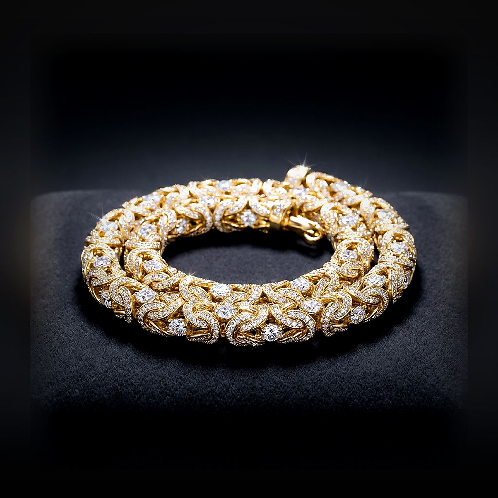 Iced Byzantine Chain Necklace - lifestyle