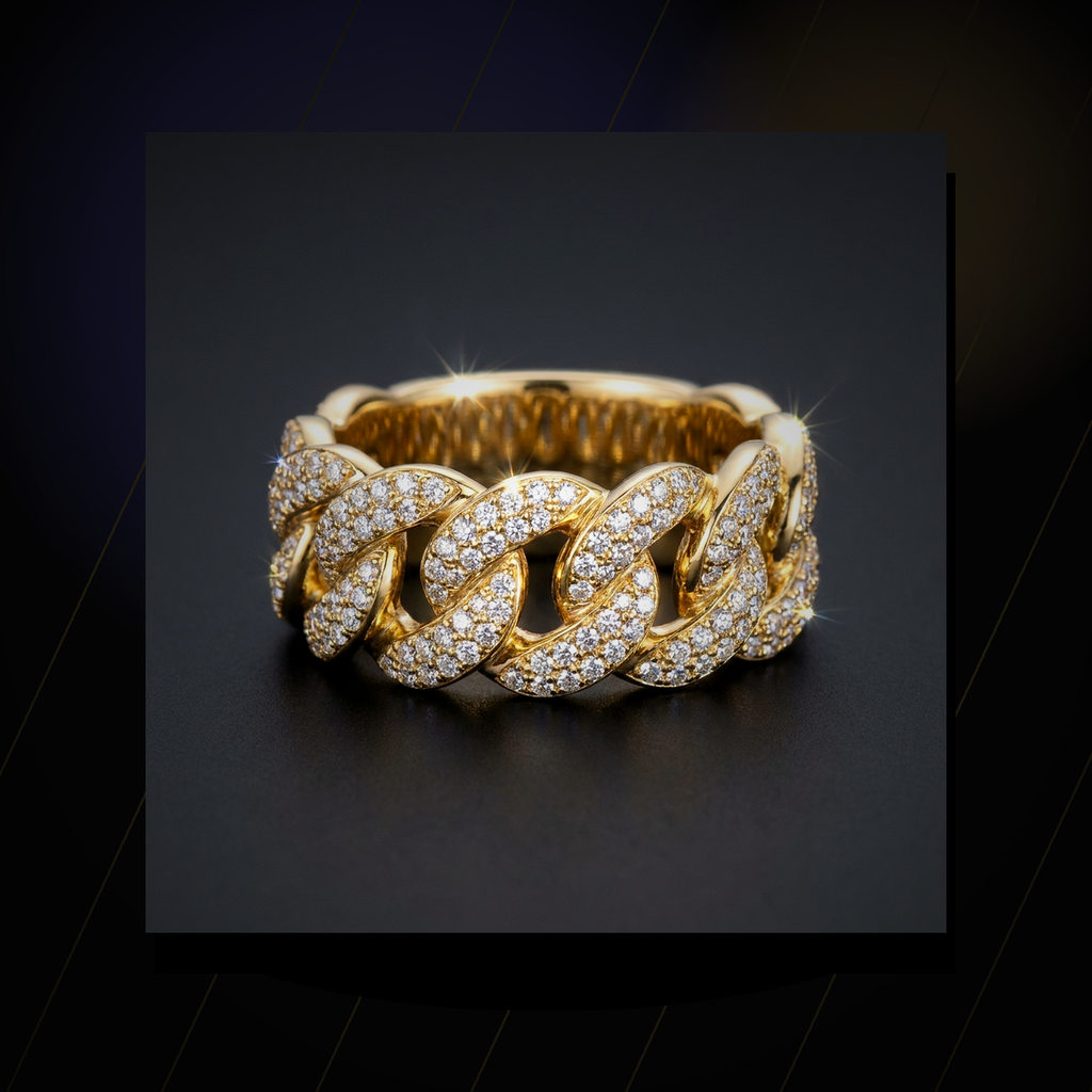 Iced Cuban Link Ring - lifestyle