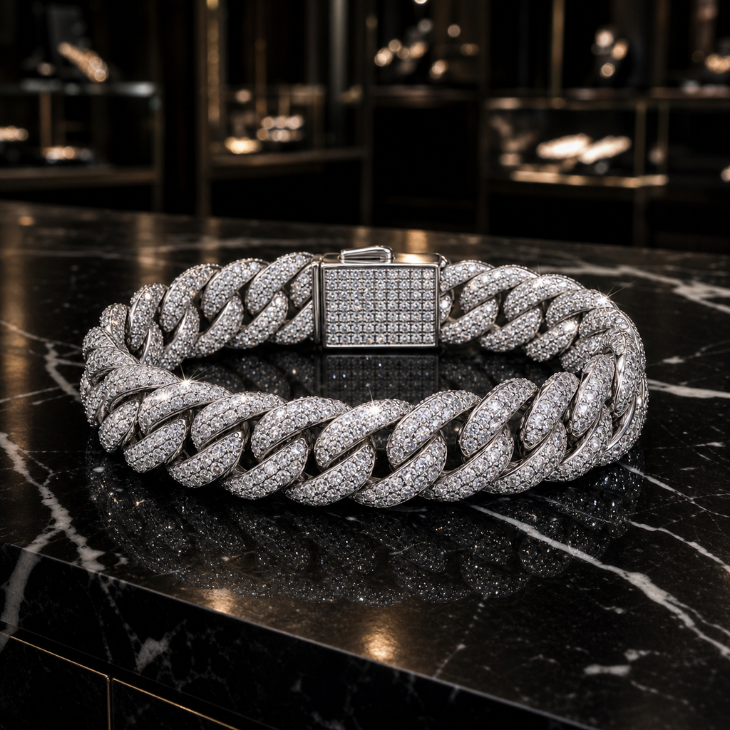 Iced Curb Bracelet luxury lifestyle product photo