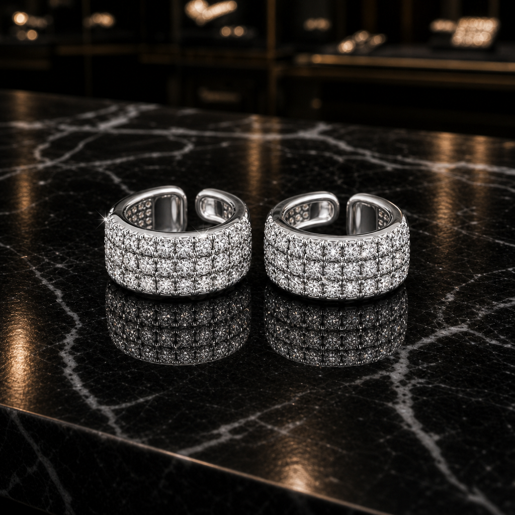 Iced Ear Cuff Earrings luxury lifestyle product photo