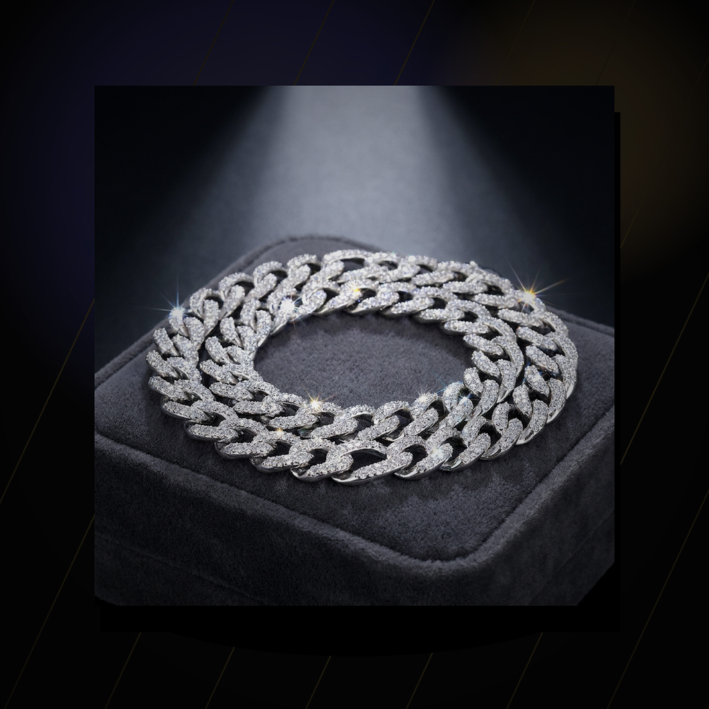 Iced Figaro Chain Necklace - lifestyle