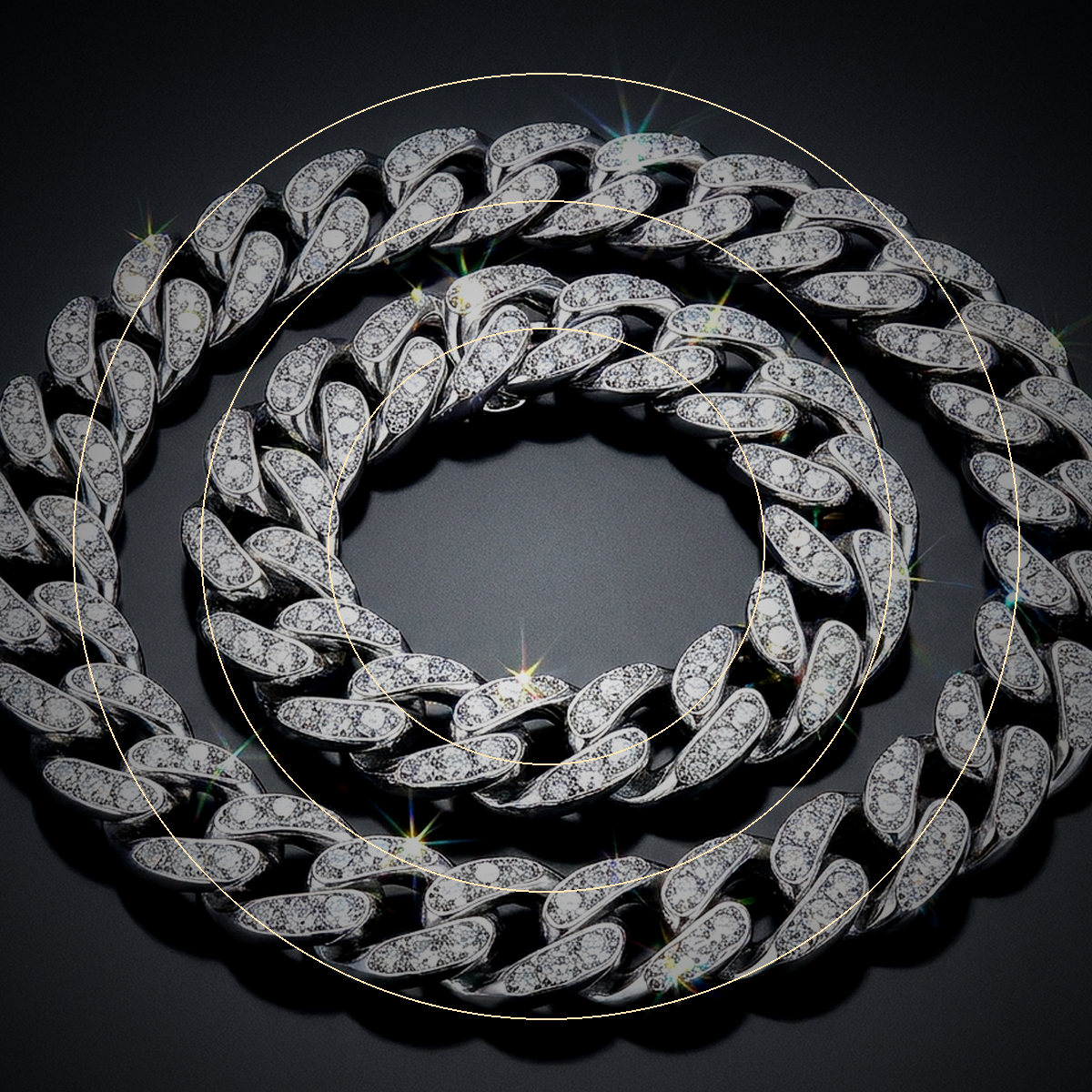 Iced Figaro Link Bracelet - close-up