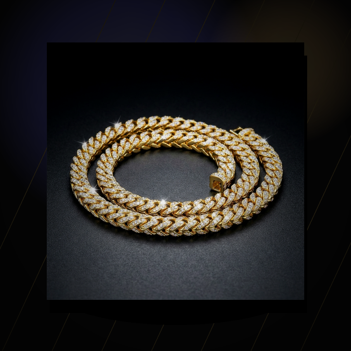 Iced Franco Chain Necklace - lifestyle