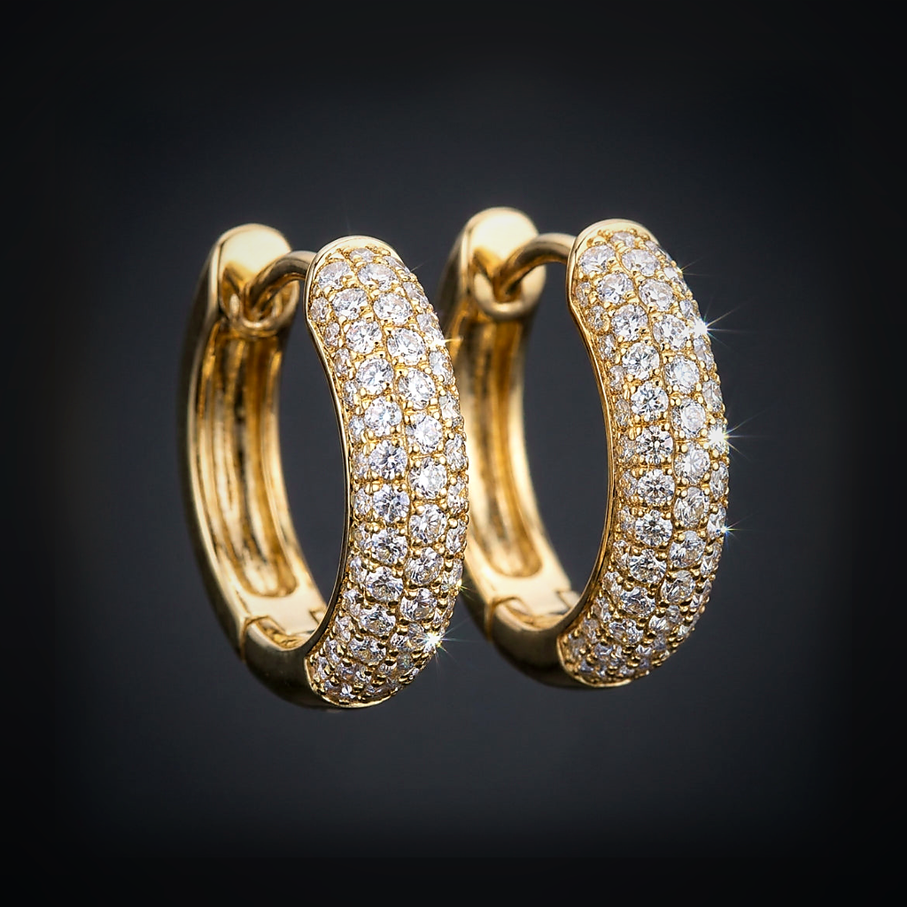 Iced Huggie Hoop Earrings - lifestyle