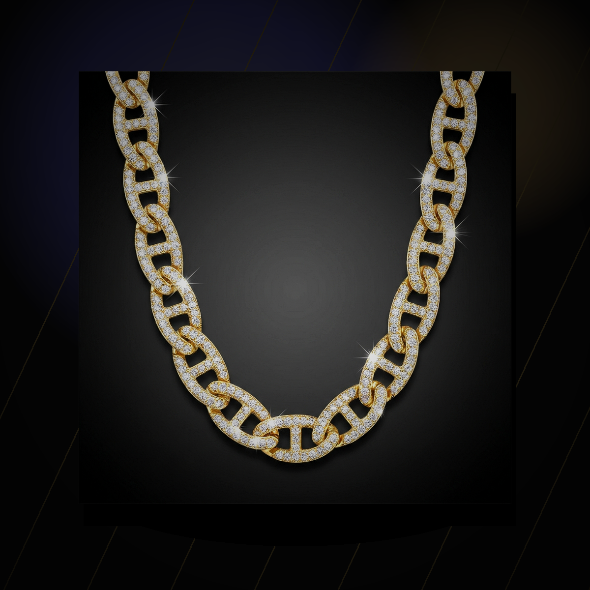 Iced Mariner Chain Necklace - lifestyle