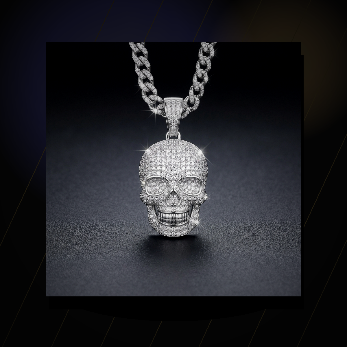 Iced Skull Pendant - lifestyle